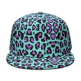 thumbnail image 2 of Unisex Leopard Print Flat Brim Snapback Hat - Adjustable Streetwear Cap with Full Panel Design for Men & Women, 2 of 6