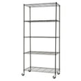 thumbnail image 6 of TRINITY BASICS® 5-Tier NSF Wire Shelving Rack with Wheels, 36" W x 18" D x 72" H, Black, 6 of 6