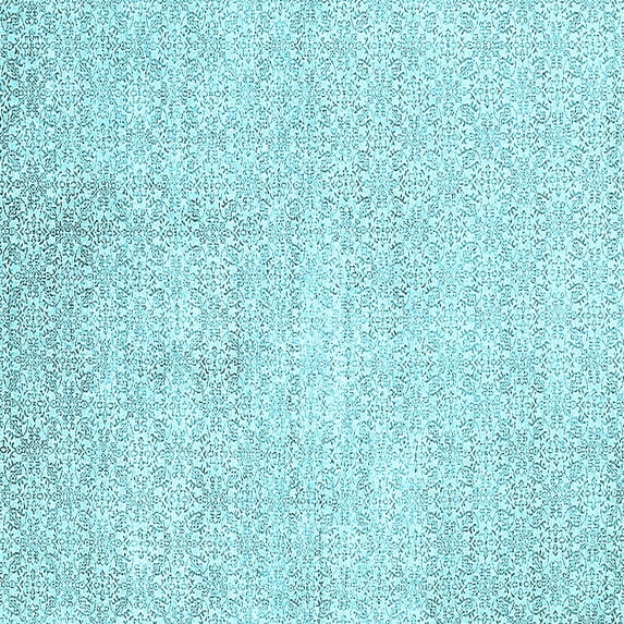 Ahgly Company Indoor Square Solid Light Blue Modern Area Rugs, 6' Square