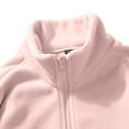 thumbnail image 5 of Mens Fuzzy Sherpa Sweatshirt Long Sleeve Full Zip Basic Sweater Jackets Fall Winter Stand Collar Fluffy Sports Outwear Pink M, 5 of 8
