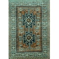 thumbnail image 1 of Ahgly Company Indoor Rectangle Persian Turquoise Blue Traditional Area Rugs, 7' x 10', 1 of 4