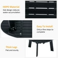 thumbnail image 6 of Outdoor Round Coffee Table, Adirondack Patio Coffee Table, Outdoor Large Side Table for Balcony Lawn (Black), 6 of 7