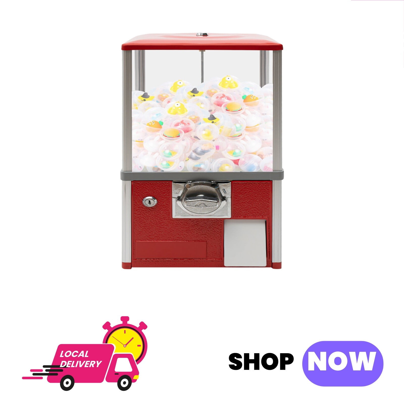 Vintage Gumball Machine Candy Vending Dispenser Coin Bank Big Capsule