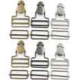 thumbnail image 2 of 6 Sets Overall Buckles (38 Mm) Metal Suspender Replacement Buckles With Rectangle Buckle Slider And No-sew Buttons For Overalls Bib Pants Trousers Jea, 2 of 4