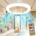 thumbnail image 1 of PEONAVET Chopper Ceiling Fan with Lights Enclosed Low Fan Light Ceiling Light with Fan Hidden Fan Delier with Remote Control, 1 of 9
