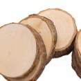 thumbnail image 3 of 10pcs Unfinished Natural Wood Slices Circles With Tree Bark Wedding Ornament, 3 of 4