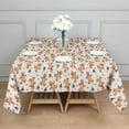 thumbnail image 3 of White Christmas Gingerbread Man Pattern Square Tablecloth,Waterproof Square Table Cover,Wipeable Spillproof Washable Table Cover for Home Kitchen Party Decor 42"X42"(107x107cm), 3 of 6