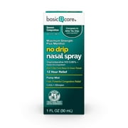Basic Care Severe Congestion Nasal Spray, Oxymetazoline HCl; Provides 12 Hour Nasal Congestion Relief, 1 Fluid Ounce
