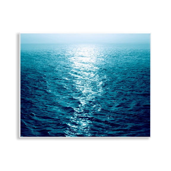 Stupell Industries Sun Reflected Ocean Ripples Landscape & Nature Photography Unframed Art Print Wall Art, 14 x 11