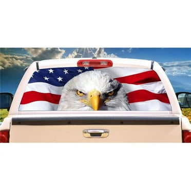 SignMission Signmission America Strong Rear Window Graphic Truck View Thru Vinyl Decal