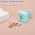 thumbnail image 4 of Uxcell Magnetic Paper Clip Holder, 2 Pcs Large Capacity Paper Clip Organizer for Desk, Green, 4 of 6