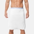 thumbnail image 2 of KeShDi Shorts Men Bathrobe Sleep Bottoms Microfiber Pajamas Sleepy Skirts Cover Up Man Solid-Color Loose Casual Unnoticeable Pajamas Crotch Underwear Nightgown Skirt-Pants White 2X, 2 of 5