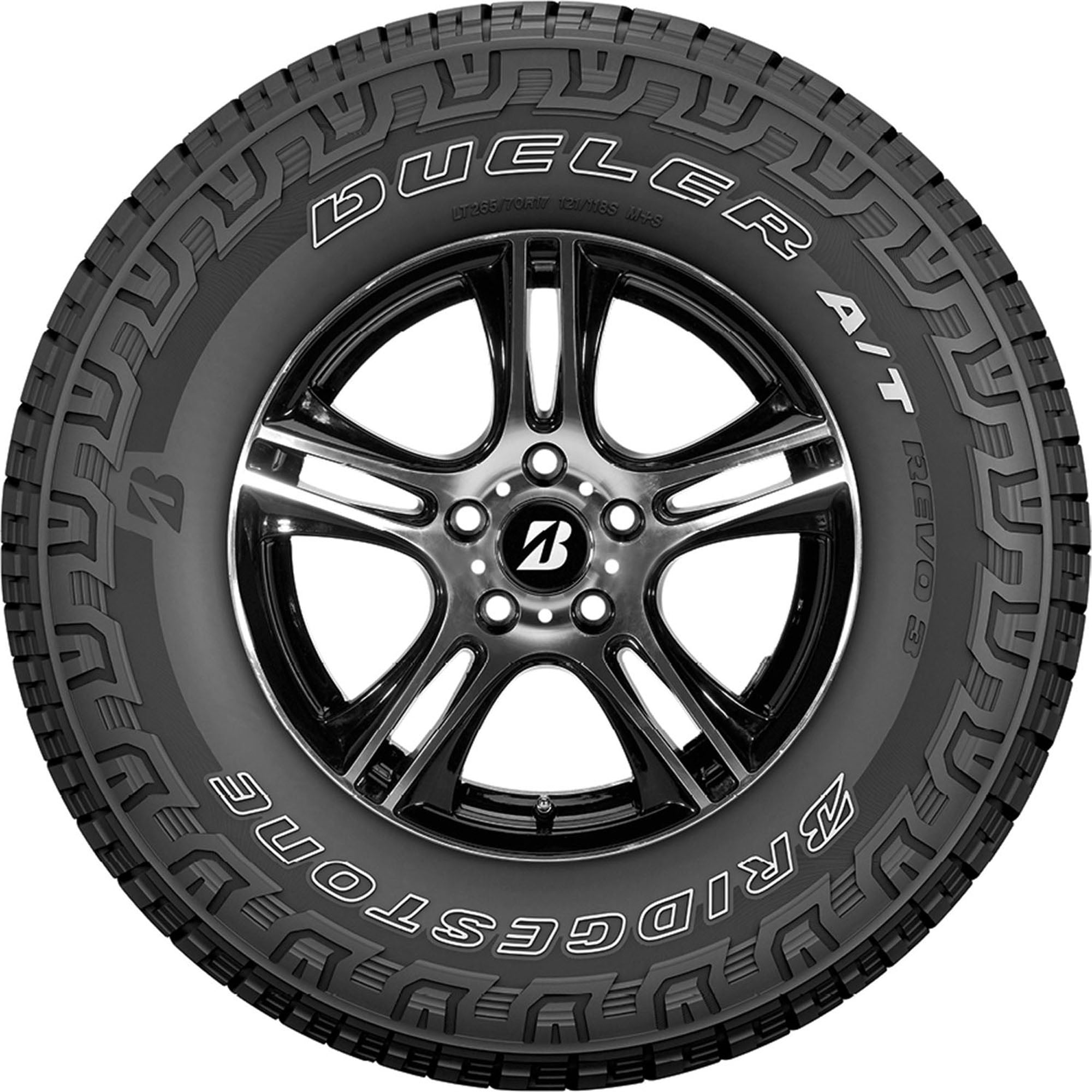 Bridgestone Dueler A/T Revo 3 All Terrain LT245/75R17 121/118R E Light  Truck Tire Fits: 2011-23 Chevrolet Silverado 2500 HD WT, 2012-13 Ford F-150  XLT