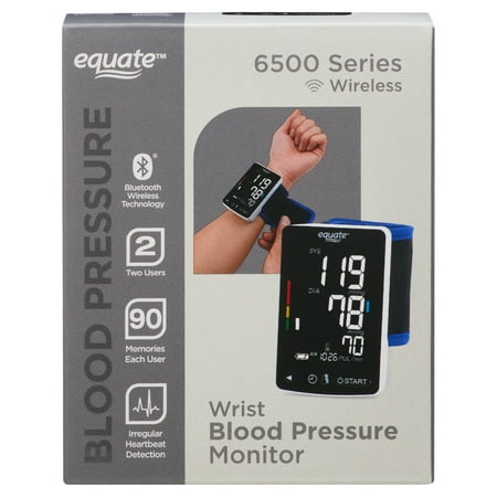 Equate BP-6500 Wrist Blood Pressure Monitor with Bluetooth