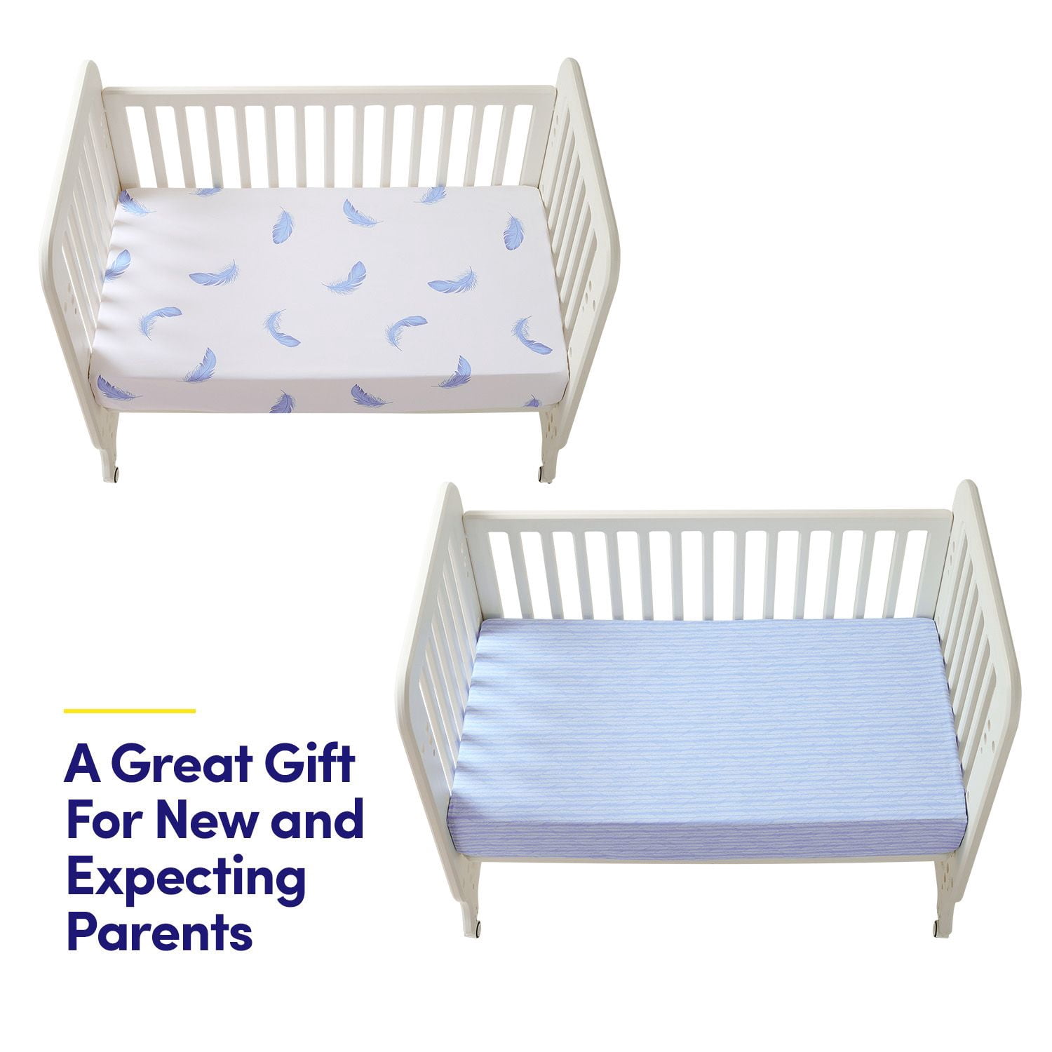Crib & Toddler Extra Soft Microfiber Fitted Sheets for Standard Crib & Toddler Mattress Pad for Baby Girls and Boys, 4-Pack