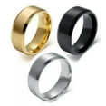 thumbnail image 2 of EOEMY 8mm Stainless Steel Ring Womens Men'S Band Silver/Gold/Black/Rose Gold Size 5-15, 2 of 9