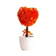 thumbnail image 1 of ONFD LUXLEVO Heart Shaped Bonsai Mini Potted For Home Desk White Small Ornamental Tabletop, 1 of 5