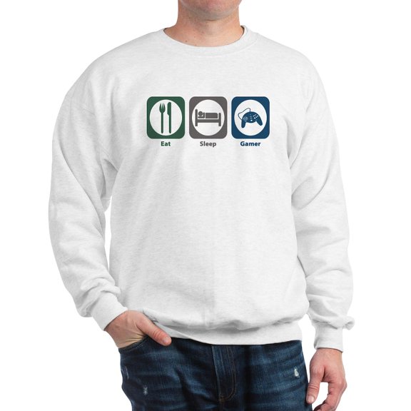 CafePress - Eat Sleep Gamer Sweatshirt - Crew Neck Sweatshirt
