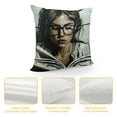 thumbnail image 4 of PRATYUS Book Lover Reading Books Club Librarian Black Glasses Go Away I'm Reading Throw Pillow Case Home Decorative Cushion Cover for Sofa Couch Bedding 18x18in, 4 of 5