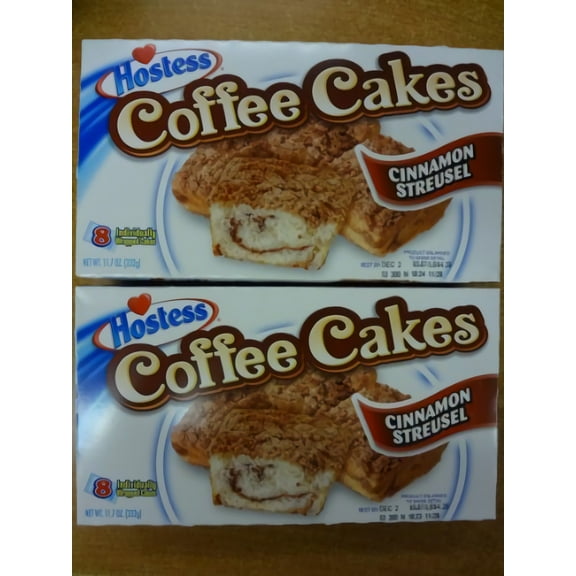 Hostess Coffee Cakes Cinnamon Streusel 2 Boxes 16 Cakes