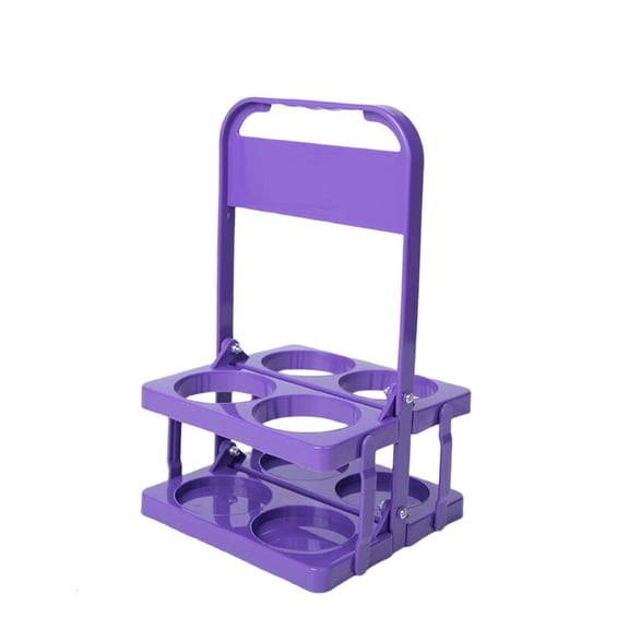 SDFGTstore Space Saving Foldable Plastic Drink Holder Beverage Holder For 4 Bottles Outdoor Use Durable And Convenient Design
