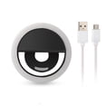 thumbnail image 1 of Yeacher Selfie Ring Light USB Rechargeable Portable Clip-on Selfie Fill Light LED Lamp 3 Levels Lighting for Smart Phone Photography Camera Video Girl Makes up, 1 of 7