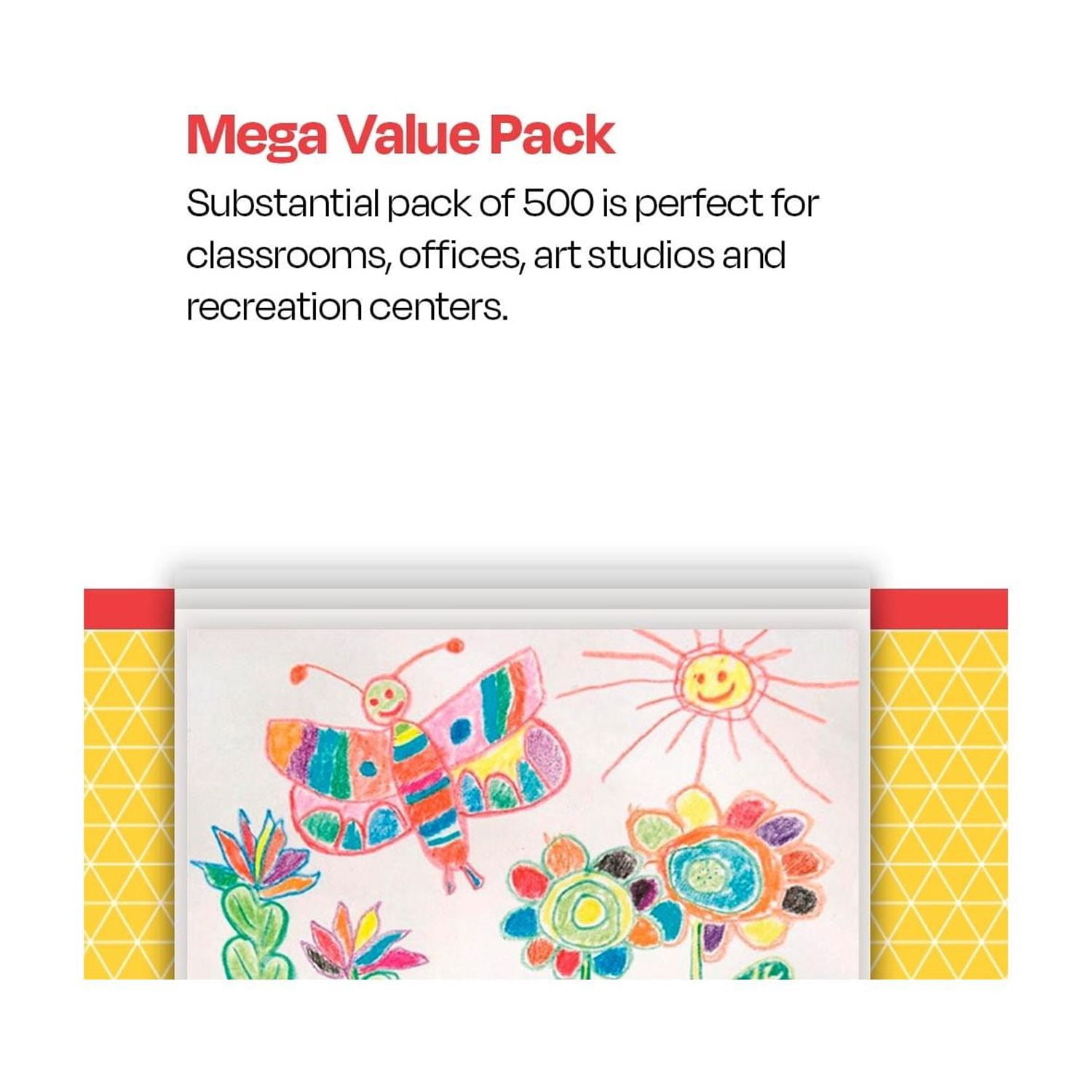 Value Drawing Paper, 80 lb, 12 x 18 Inches, Soft White, 500 Sheets
