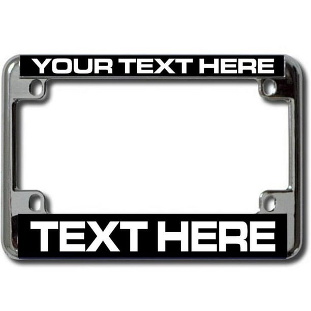Design Your Own Chrome Motorcycle License Plate Frame