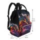 thumbnail image 2 of Easygdp Colorful Abstract Wave Motion para Bolsa de Bebé de Gran Capacidad con Múltiples Bolsillos, Bolsa de Pañales para Padres, Bolsa de Viaje Organizada y Elegante, 2 of 6