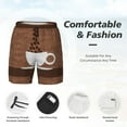 Zufioo Coffee Cafe Cup Mens Swimsuit Trunks with Compression Liner
