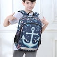thumbnail image 6 of FORMRS School Backpack 17" Student Travel Bag with Laptop Compartment, Light Blue Anchor, 6 of 7