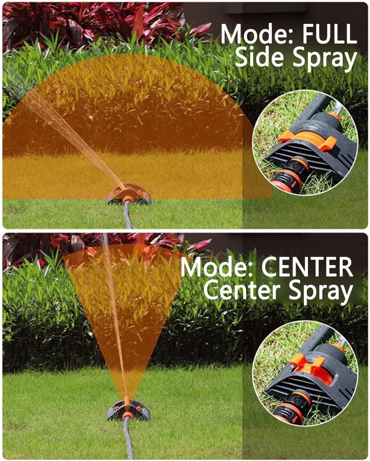 Lawn Sprinkler Oscillating, Quick Connect, 45x15x7cm, Heavy Duty Irrigation Sprinkler, Garden Water Sprinklers, Easy Operations, for Large Coverage Yard Park Courtyard