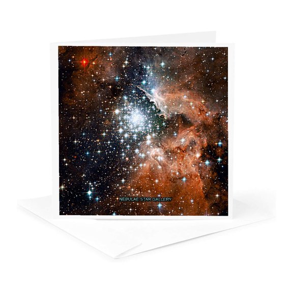 3drose, Galaxy and Nebula - Nebulae Star Gallery, 1 Greeting Card with Envelope