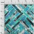 thumbnail image 2 of oneOone Cotton Cambric Turquoise Green Fabric Stripes Sewing Material Print Fabric By The Yard 42 Inch Wide, 2 of 4