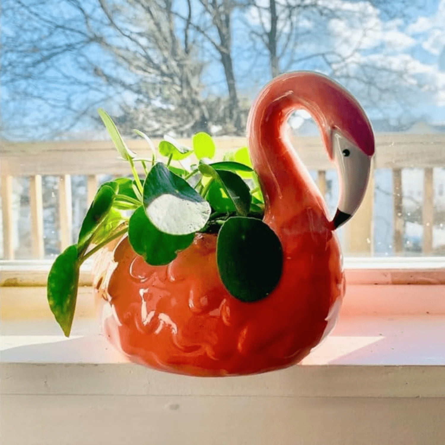 Streamline Imagined Flamingo Planter