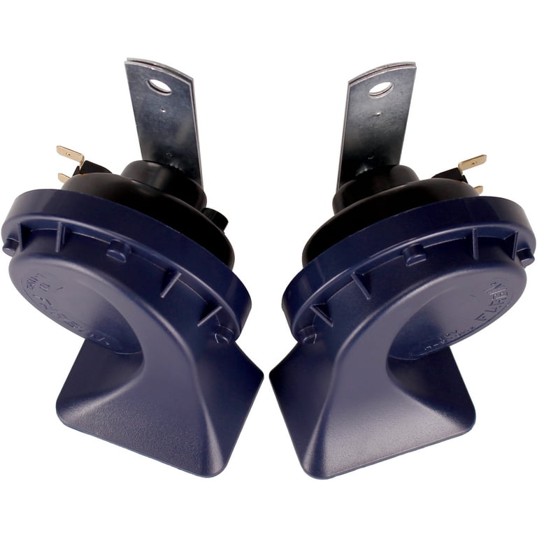 Waterproof Auto Horn 12v Loud Dual-tone Electric Snail Horn Kit Universal  Black