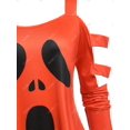 thumbnail image 4 of Talla de talla grande Escalera de la escalera de la escalera de halloween camiseta Rosegal Mangas largas de talla grande, 4 of 5