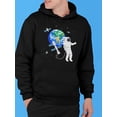 thumbnail image 2 of Astronaut Floating In Space. Hoodie Men -Image by Shutterstock, Male Medium, 2 of 4
