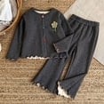 thumbnail image 6 of Lovzfmll Girl's Sweatshirt Set, Long Sleeve Top with Flower Detail & Pants, Casual Wear for Toddler, 1-2 Years, 6 of 6