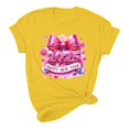 thumbnail image 5 of Hyknon Hauts pour Femmes Été Nouvel An Bonne Année Décontracté Imprimé Col Rond Manches Courtes Haut Doux Pull Polyvalent pour Sortir, 5 of 5