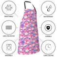 thumbnail image 5 of Kdxio Skull Blue Flower Apron with Pockets Adjustable Kitchen Aprons for Men Women Waterproof Aprons for Cooking,Drawing,Crafting, Baking Household Cleaning, 5 of 5