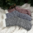 thumbnail image 4 of BambooMN Women's Funky Double Layer Cabin Socks - Color 25 - Regular - 1 Pair, 4 of 5