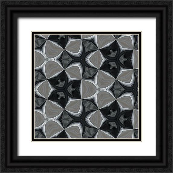 Studio Nine 6 15x15 Black Ornate Wood Framed with Double Matting Museum Art Print Titled - On the Avenue C