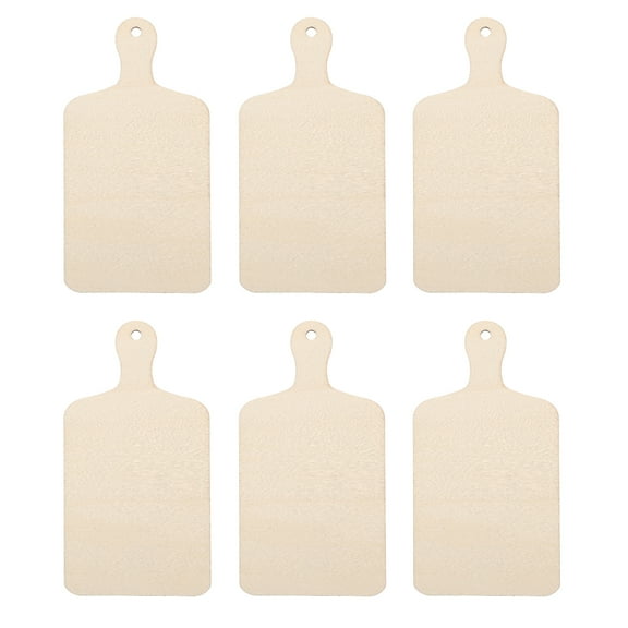6 pcs Mini Wooden Cutting Boards with Handle, Small Chopping Boards for DIY Crafting, Kitchen Cooking, and Decor