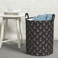 thumbnail image 5 of Laundry Basket, cool golden anchor black Laundry Hamper Waterproof Laundry Bag Clothes Hamper Laundry Bin with Handles for Bedroom, Living Room, Kids Room, 5 of 6