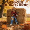 thumbnail image 4 of 2Pcs Set 15" Animated Banjo Skeletons with Clothes and Hat for Yard Garden Props Halloween Party Decor, 4 of 9