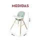 thumbnail image 4 of Silla Alta Para Bebes | Silla Periquera Para Bebe | Periquera De Madera Con Cinturon De 5 Puntos Y Bandeja Retractil | Silla Para Bebes Multiusos (Verde), 4 of 5