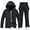 Black, variant on Men's And Women's Winter Outdoor Sports Skiing Set Jackets Suits for Men