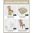 thumbnail image 4 of Farmhouse Sunflower Chair Seat Covers for Dining Room Stretch Chair Seat Covers Set of 6, Vintage Summer Botanical Chair Seat Protector Cushion Slipcovers for Kitchen Restaurant Office, 4 of 6