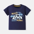 thumbnail image 4 of dmqupv Baby Boy Clothes Summer Newborn Toddler Boy Clothes Kids Summer Cotton Outfits Shirt Short Set Navy,7-8 Years, 4 of 7